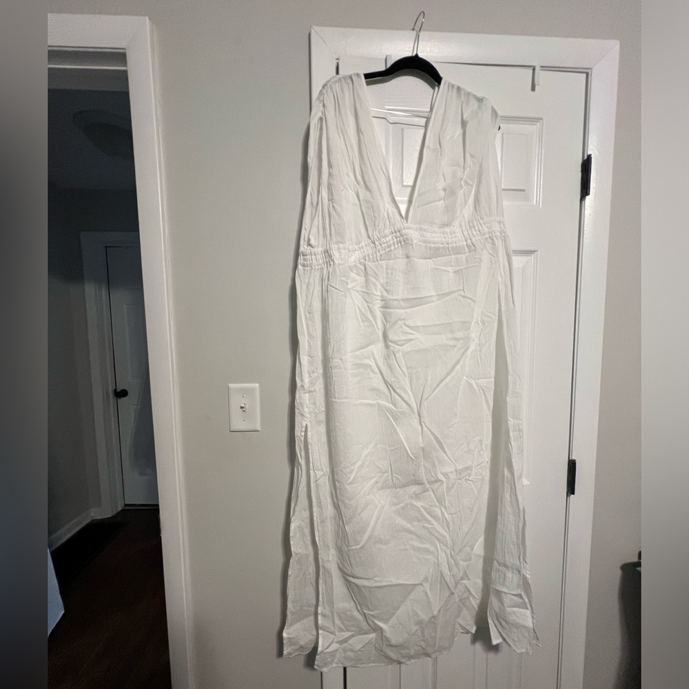 Kona Sol White Bathing Suit Cover-Up Size 1X